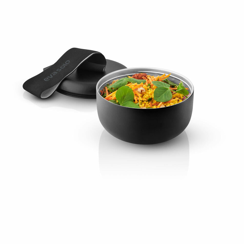 Eva Solo To Go lunch box, lunch box, snack box, thermal container, food container, stainless steel, black, 750 ml, 503077