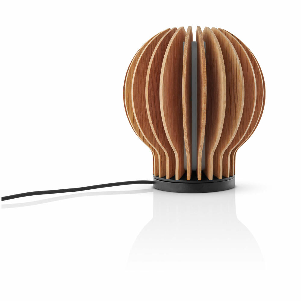 Eva Solo Radiant Rund LED-Leuchte Oak, Kabellos, Tischleuchte, LED-Lampe, Tischlampe, Eichenholz / Kunststoff, H 15 cm, 571383