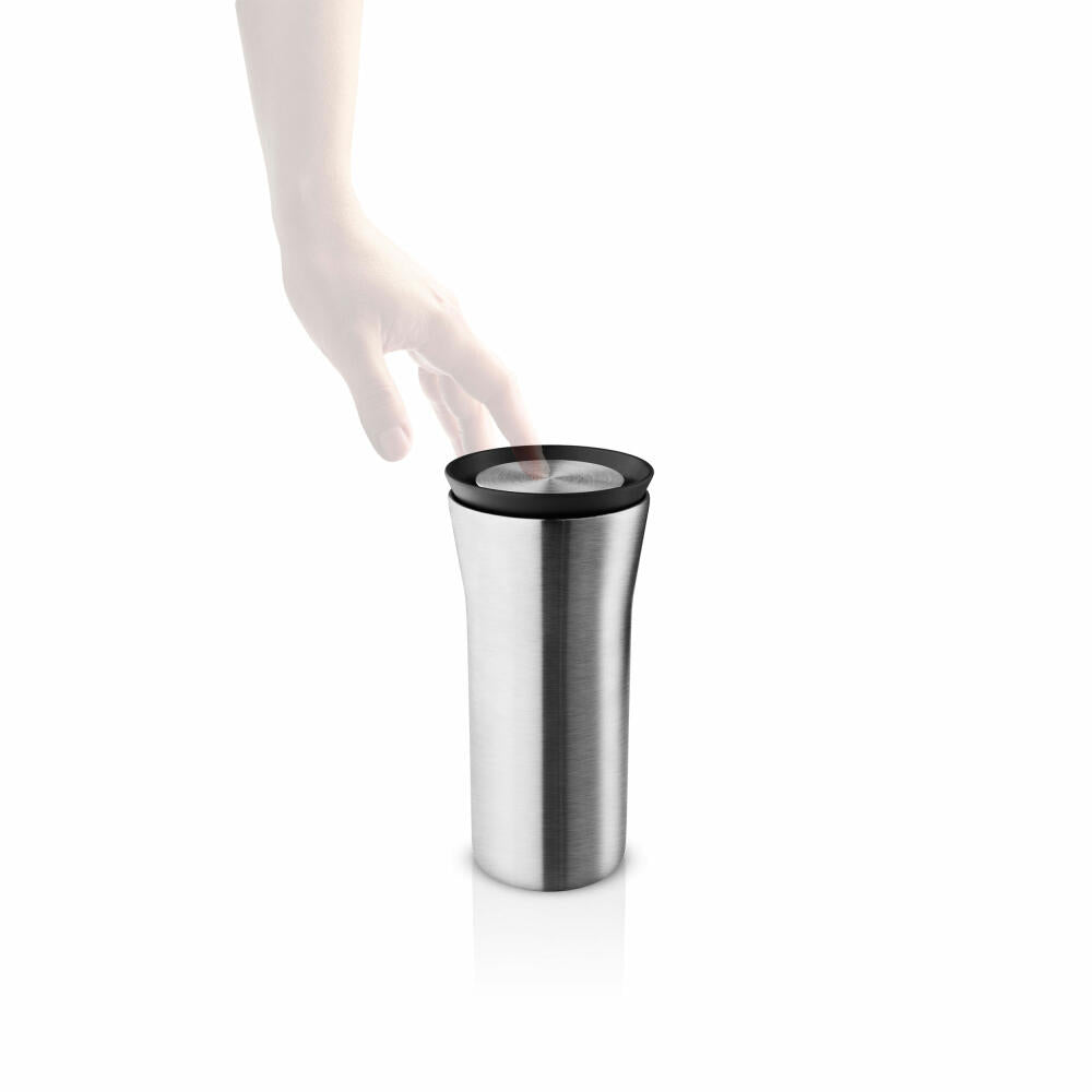 Eva Solo City To Go Cup Steel Black, Thermobecher, Isolierbecher, Thermo Becher, Edelstahl / Kunststoff, 350 ml, 567041