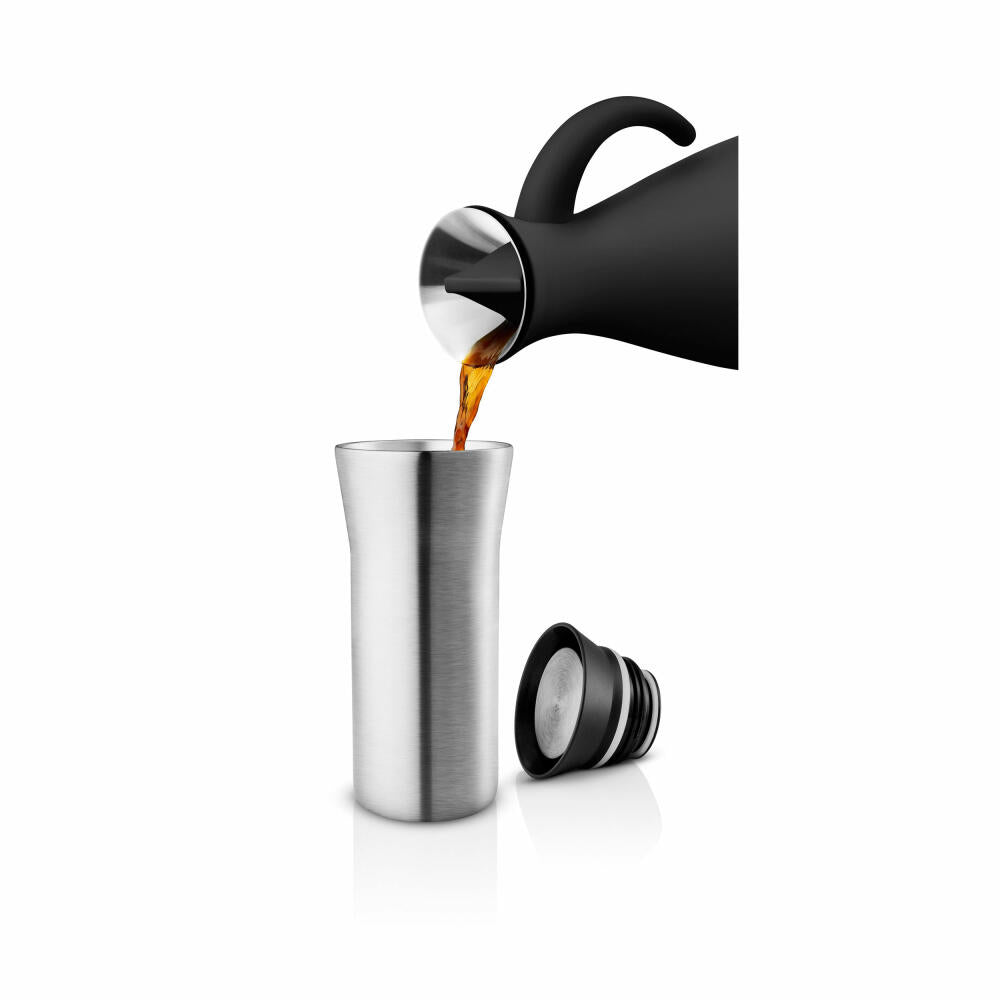 Eva Solo City To Go Cup Steel Black, Thermobecher, Isolierbecher, Thermo Becher, Edelstahl / Kunststoff, 350 ml, 567041