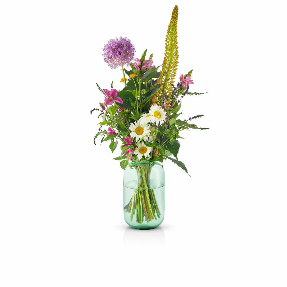 Eva Solo Acorn Vase Mint Green, Blumenvase, Glasvase, Tischvase, Dekovase, Mundgeblasenes Glas, Grün, H 22 cm, 571397
