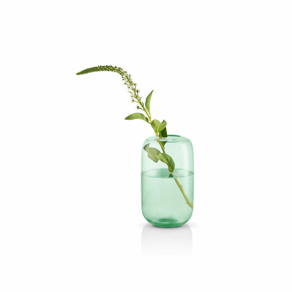 Eva Solo Acorn Vase Mint Green, Blumenvase, Glasvase, Tischvase, Dekovase, Mundgeblasenes Glas, Grün, H 22 cm, 571397