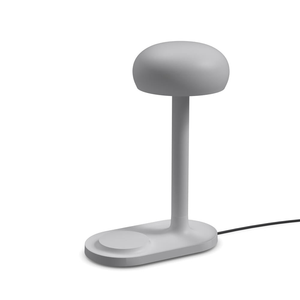 Eva Solo Emendo lamp with wireless Qi charger, aluminum, plastic, steel, cloud, H 29 cm Ø 13 cm, 720001024