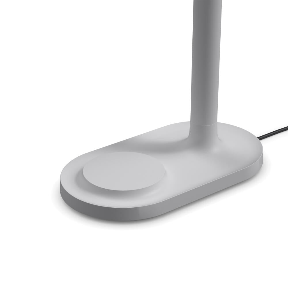 Eva Solo Emendo lamp with wireless Qi charger, aluminum, plastic, steel, cloud, H 29 cm Ø 13 cm, 720001024