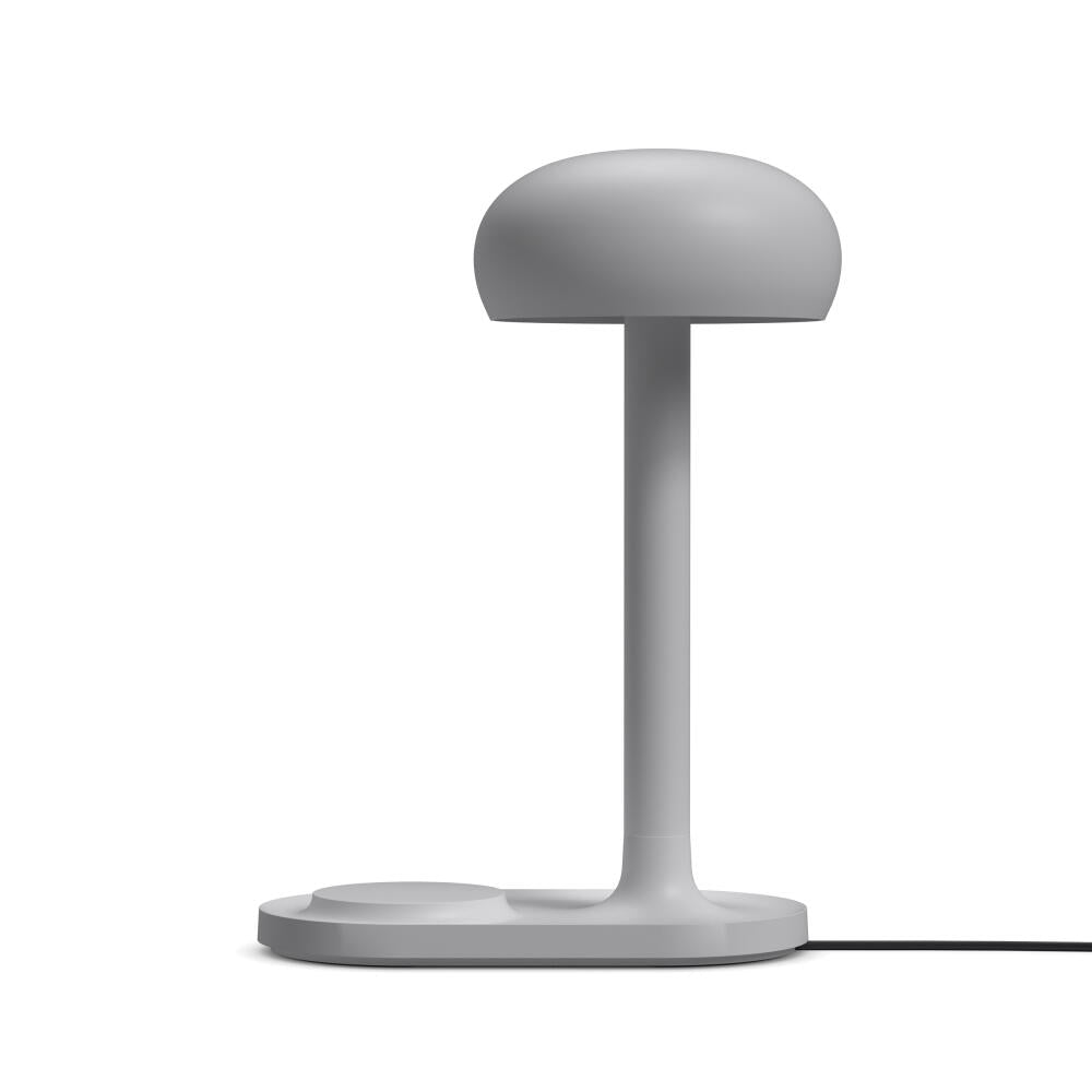 Eva Solo Emendo lamp with wireless Qi charger, aluminum, plastic, steel, cloud, H 29 cm Ø 13 cm, 720001024