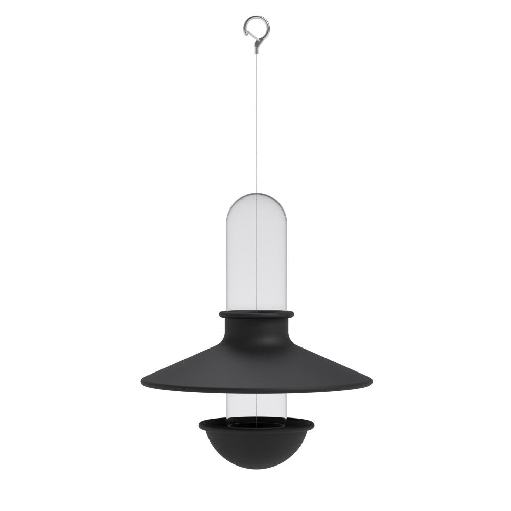 Eva Solo bird feeder De luxe, borosilicate glass, stainless steel, silicone, steel, black, 571012