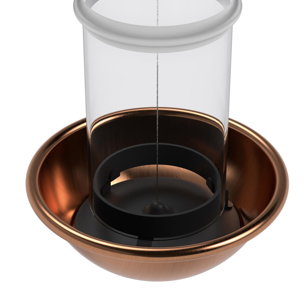 Eva Solo bird feeder De luxe, borosilicate glass, copper, silicone, steel, copper, 571013