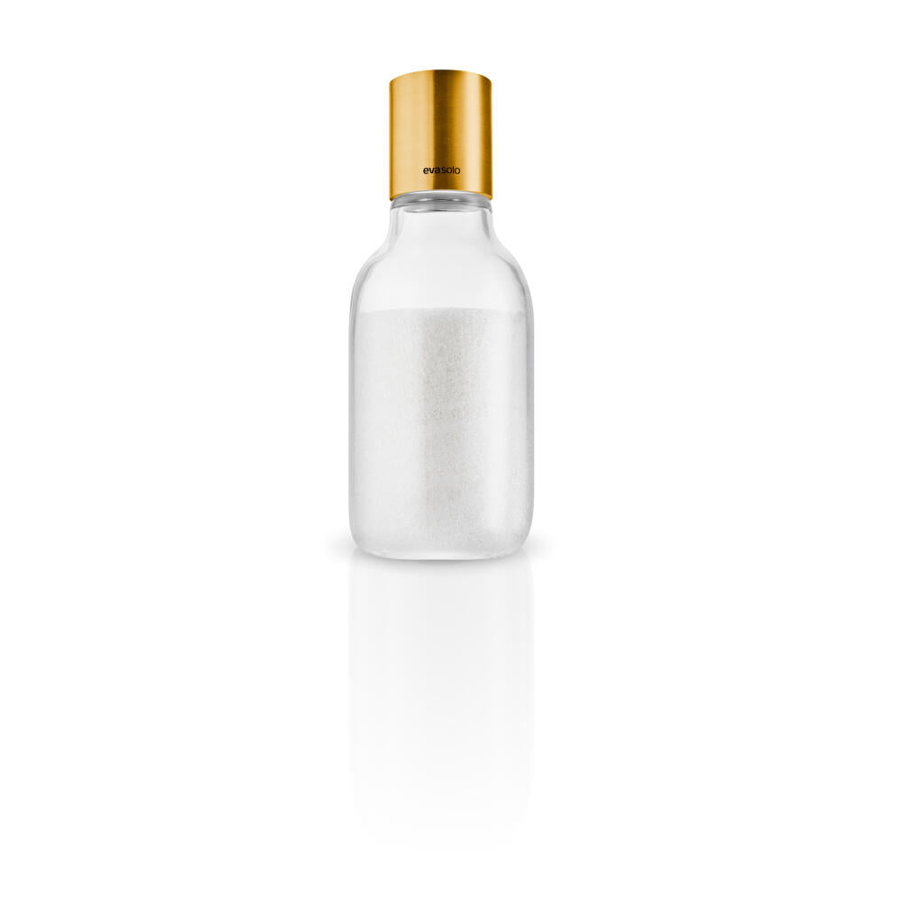 Eva Solo sugar dispenser, borosilicate glass, PVD-coated stainless steel, silicone, brass, 350 ml, 567689