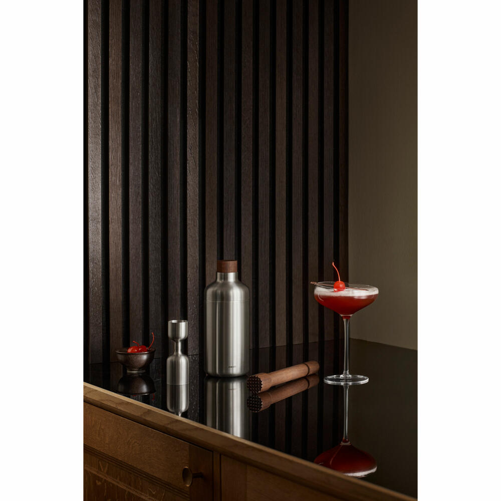 Eva Solo Cocktail-Shaker Liquid Lounge, Edelstahl, Holz, Brushed Steel, 0.69 L, 822016