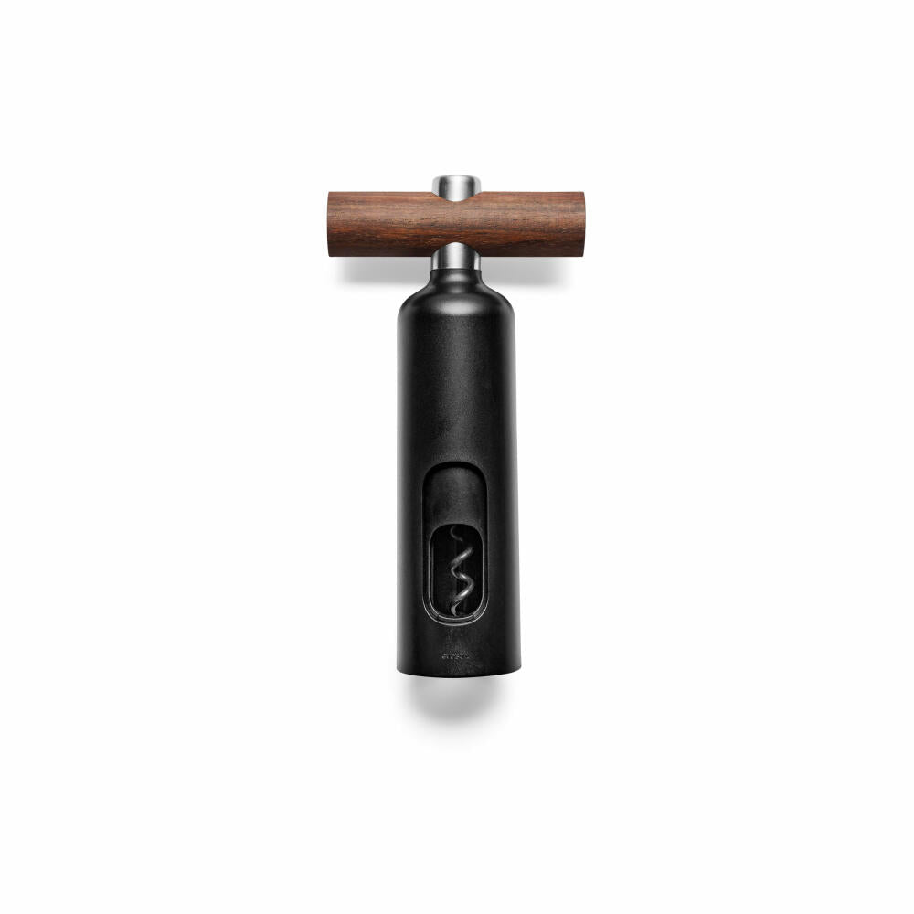 Eva Solo Corkscrew Liquid Lounge, stainless steel, wood, plastic, black, 9 cm, 822018