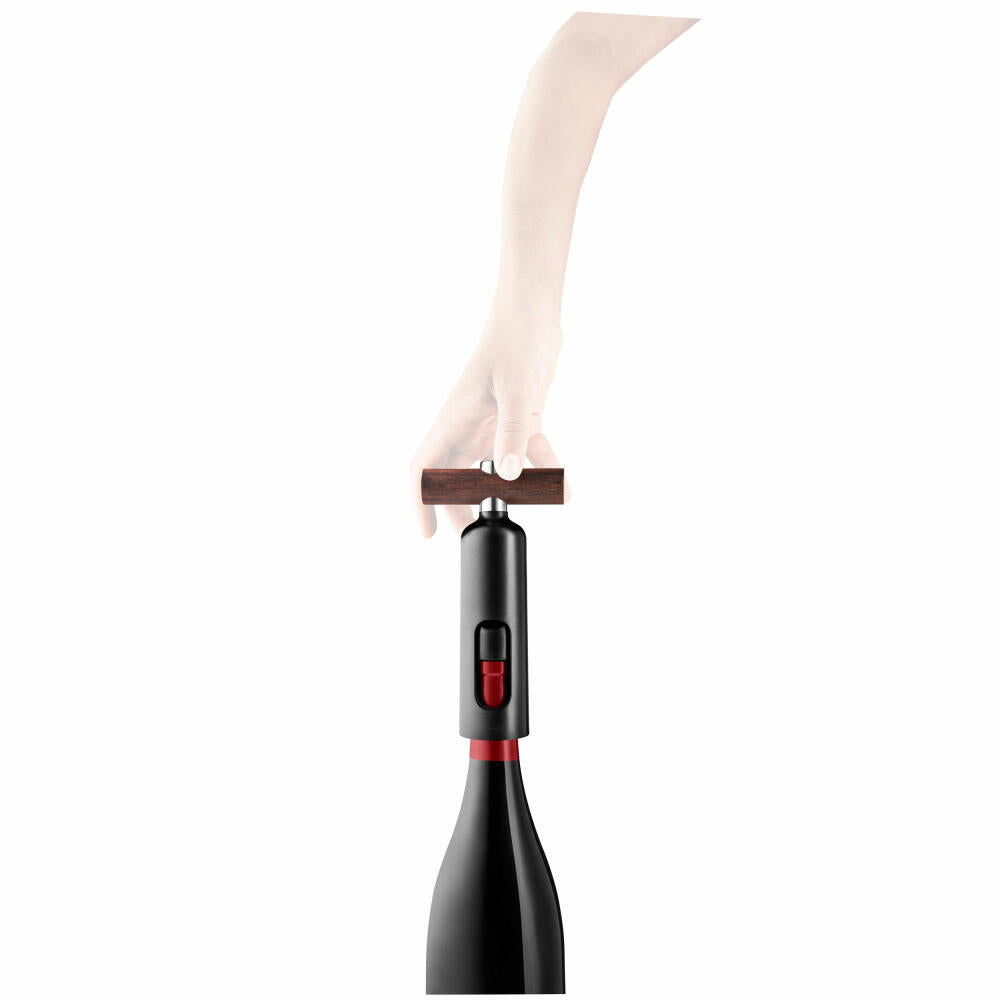 Eva Solo Corkscrew Liquid Lounge, stainless steel, wood, plastic, black, 9 cm, 822018
