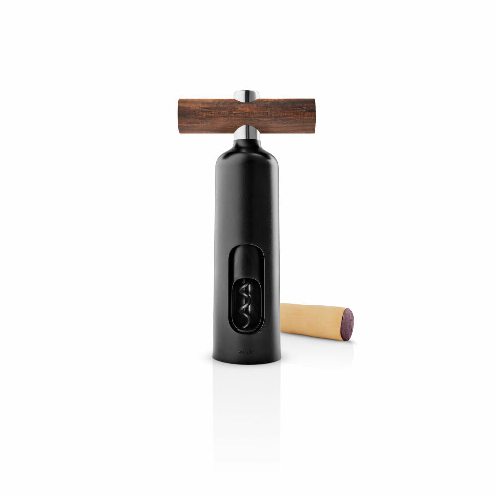 Eva Solo Corkscrew Liquid Lounge, stainless steel, wood, plastic, black, 9 cm, 822018