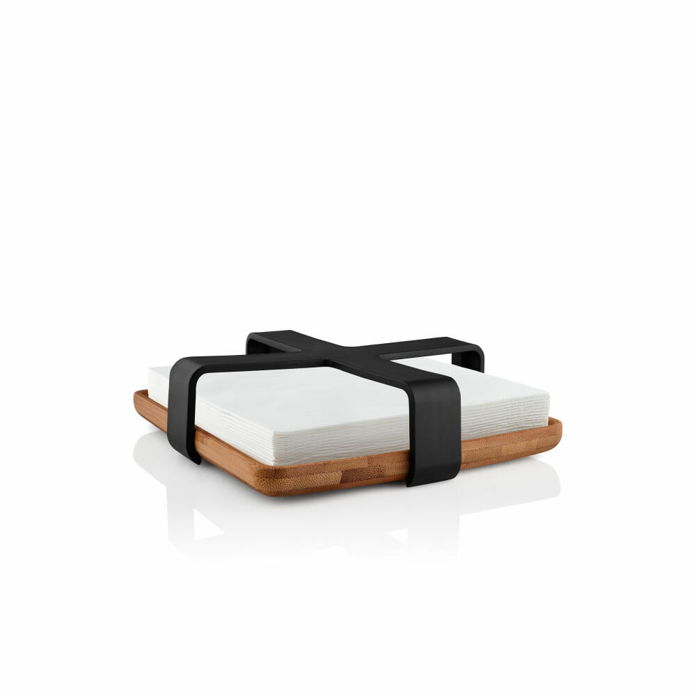 Eva Solo Serviettenhalter Nordic Kitchen, Bambus, Kunststoff, Black, 19 x 19 cm, 520448