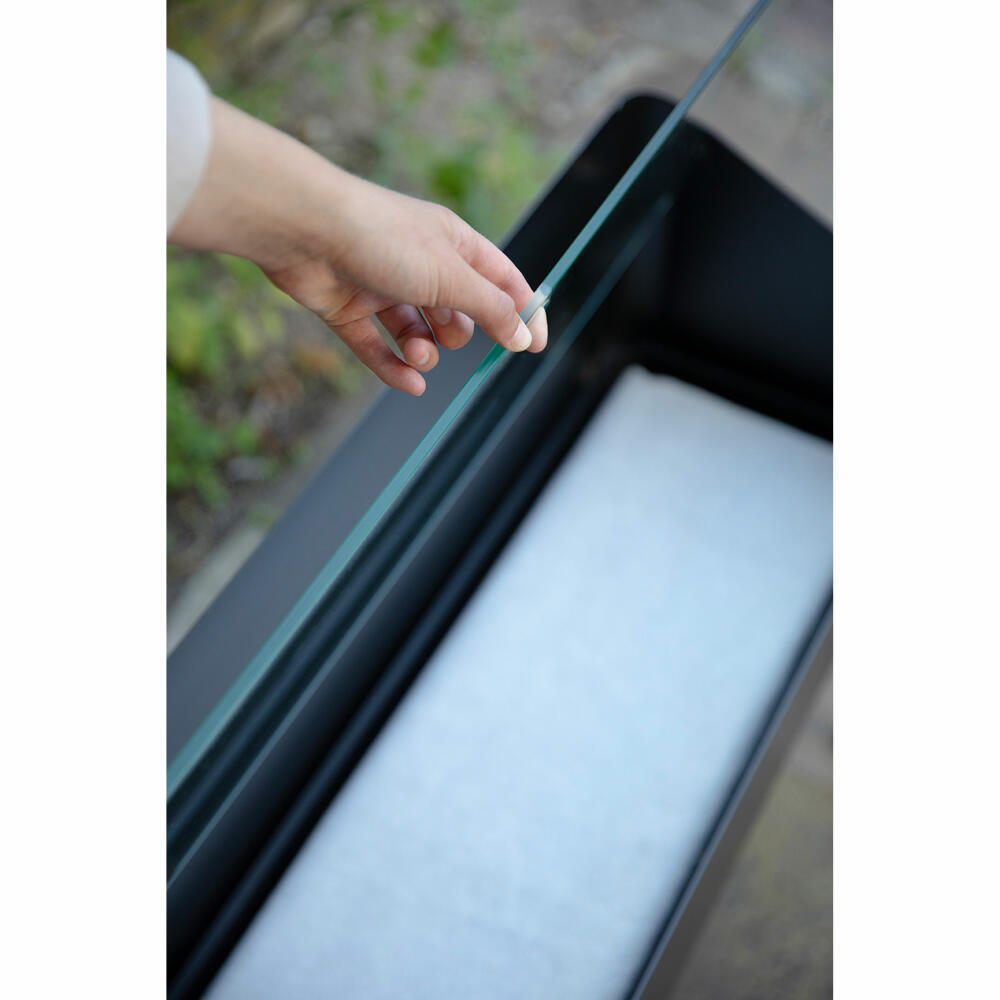 Eva Solo Anzuchtbox Simply Grow, Aluminium, Glas, Kunststoff, Schwarz, 33 x 63 x 80 cm, 741010012
