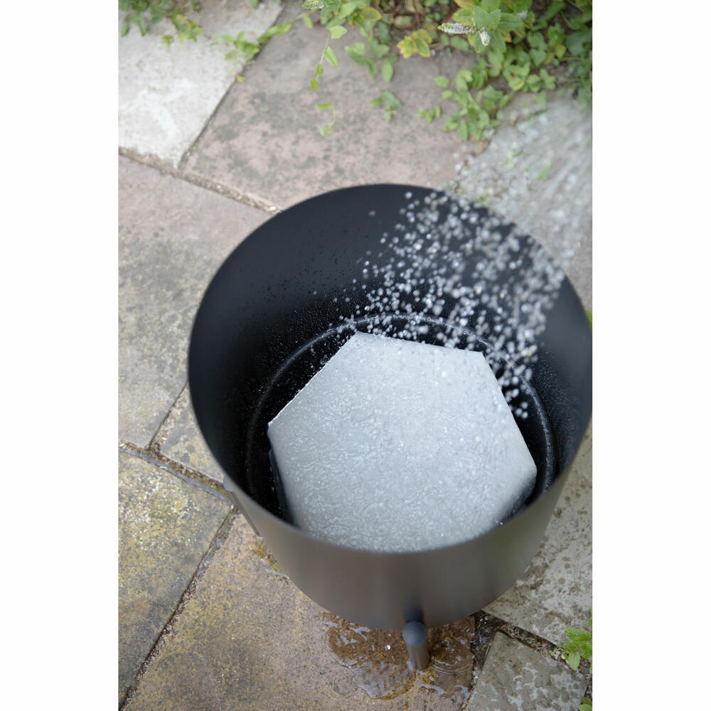 Eva Solo Übertopf Simply Grow groß, Aluminium, Kunststoff, Schwarz, 37 x 51 cm, 741010016