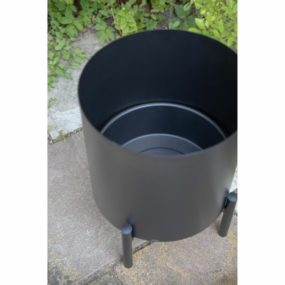 Eva Solo Übertopf Simply Grow klein, Aluminium, Kunststoff, Schwarz, 31.5 x 42 cm, 741010017