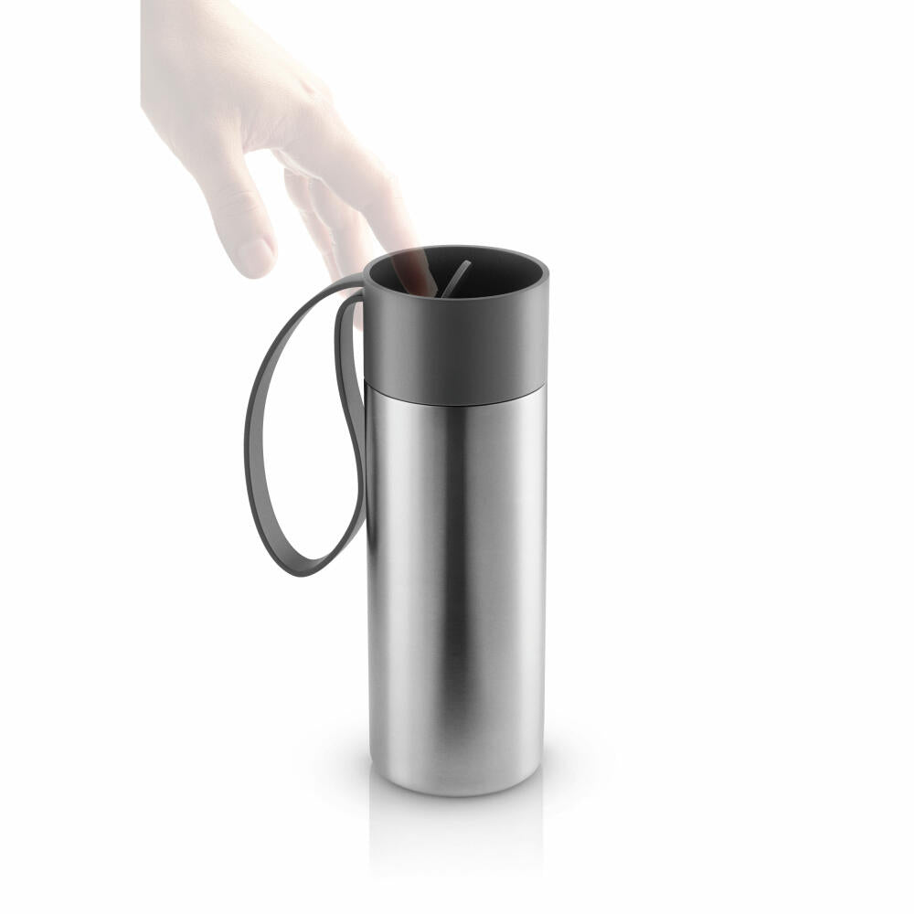 Eva Solo Isolierbecher To Go Cup, Edelstahl, Kunststoff, Silikon, Grey, 350 ml, 567002