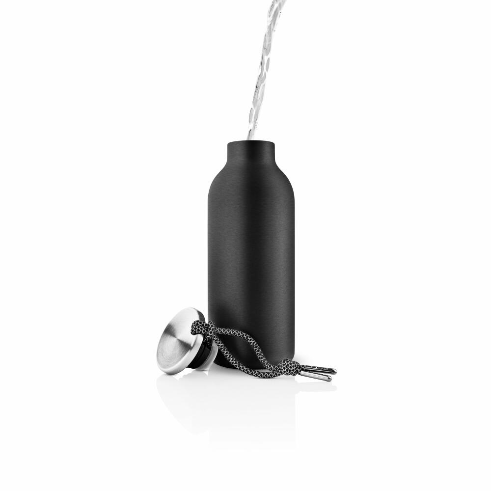 Eva Solo Insulated Bottle 24/12 To Go Recycled, Stainless Steel, Plastic, Black, 500 ml, 505041