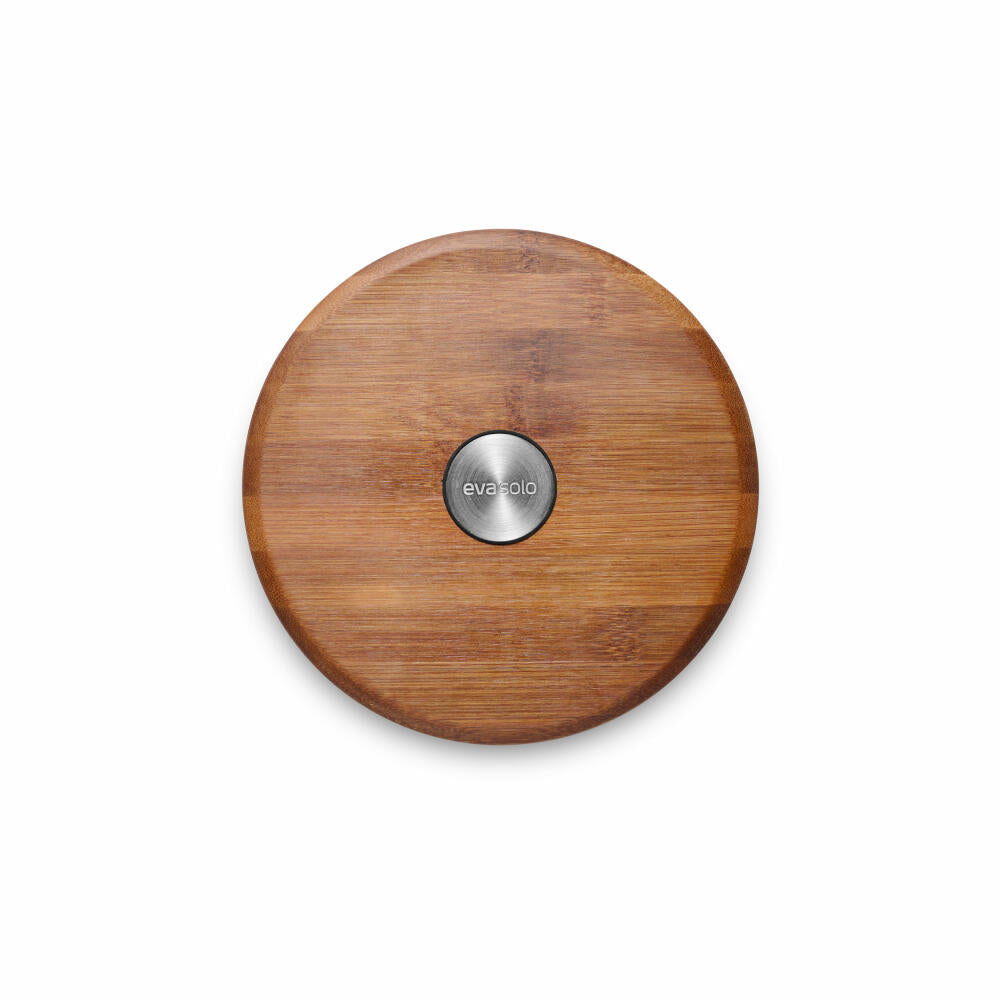 Eva Solo Magnetic Coaster Nordic Kitchen, Stainless Steel, Bamboo, Brown, 18.5 cm, 520450