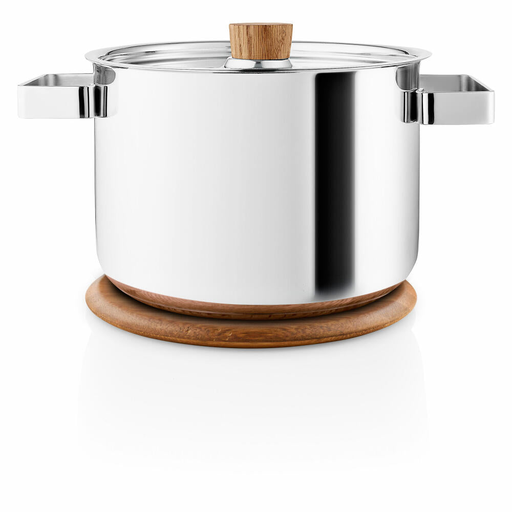 Eva Solo Magnetic Coaster Nordic Kitchen, Stainless Steel, Bamboo, Brown, 18.5 cm, 520450