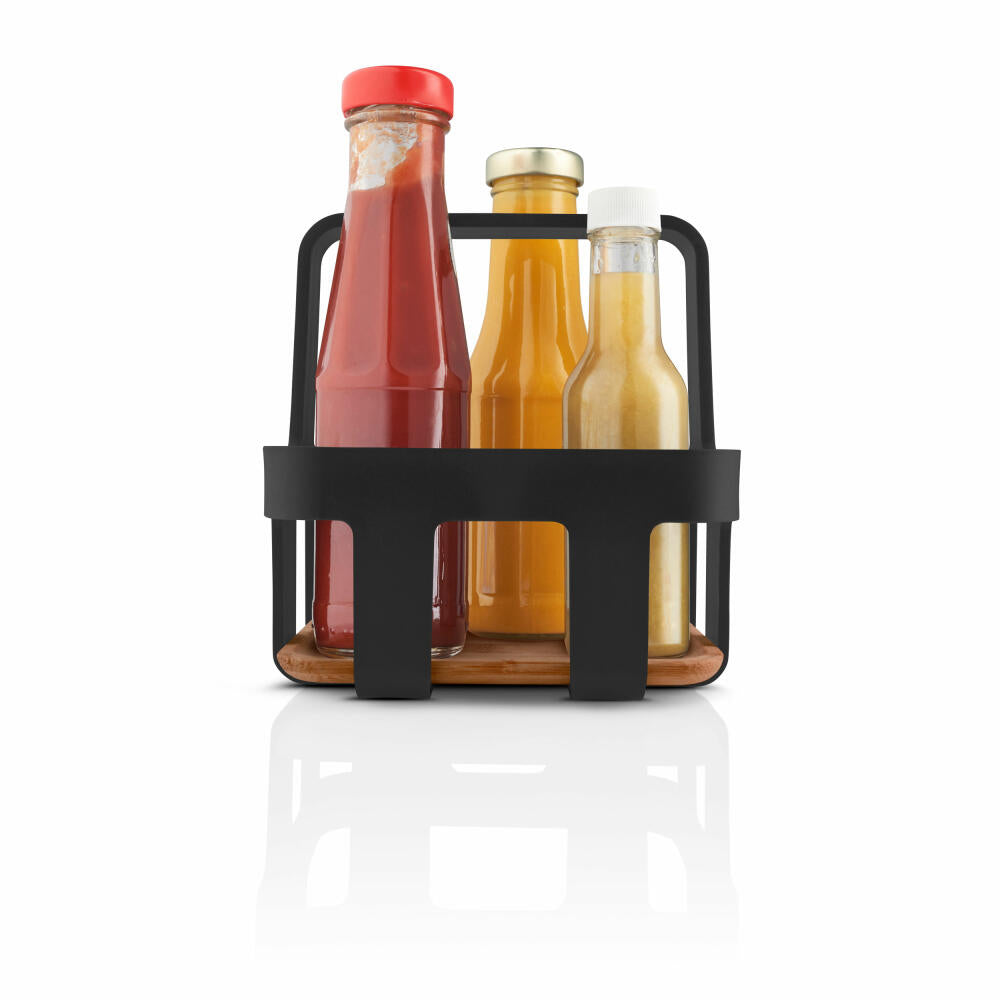 Eva Solo Nordic kitchen Table Caddy Black, Tisch Organizer, Gewürzständer, Küchenutensil, Schwarz, 17 x 17 x 18.5 cm, 520451
