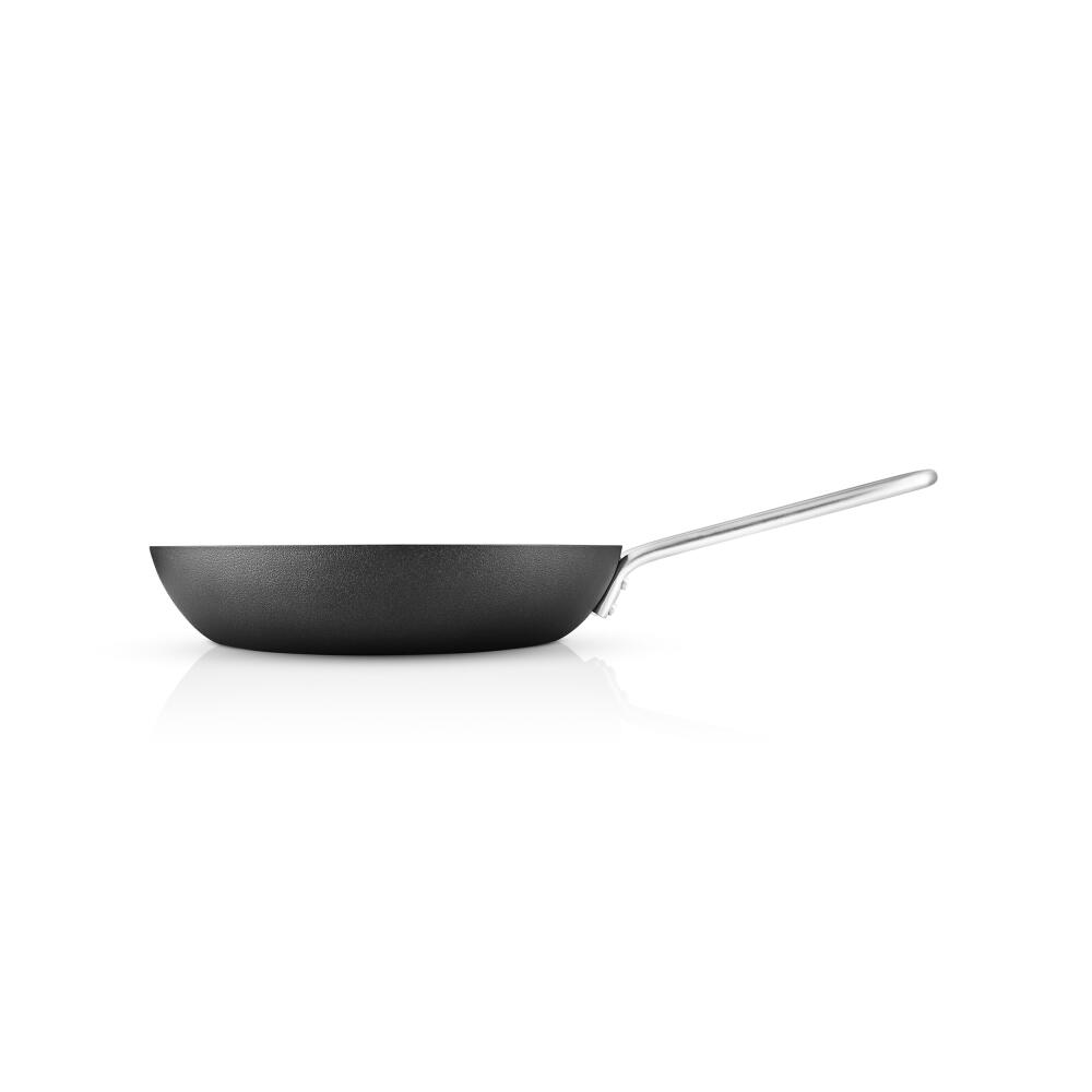Eva Trio Professional Bratpfanne, Pfanne, Induktionsgeeignet, Aluminium, Edelstahl, Keramik Beschichtung, Black, 24 cm, 204824