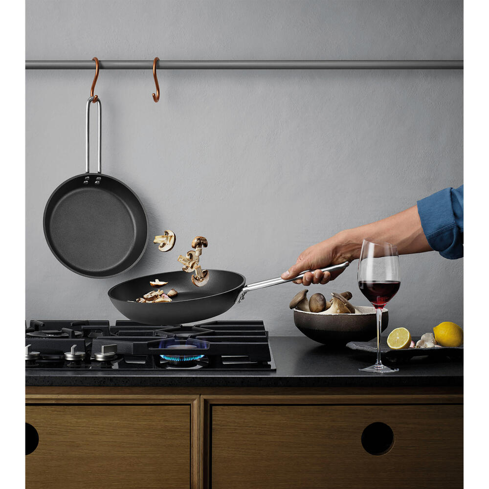 Eva Trio Professional Bratpfanne, Pfanne, Induktionsgeeignet, Aluminium, Edelstahl, Keramik Beschichtung, Black, 28 cm, 204828