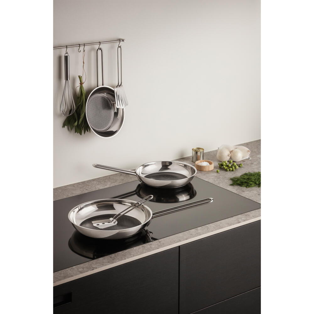 Eva Trio Stainless Steel Frying Pan Mosaic, ceramic Slip-Let non-stick coating, aluminum, stainless steel, polished steel, 28 cm, 260028