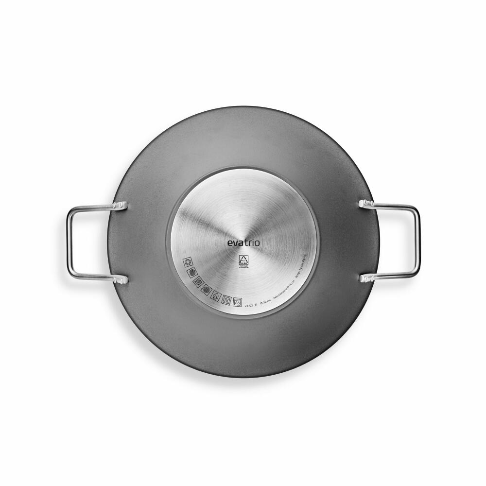 Eva Solo Wok Grey Line, Wokpfanne, Aluminium, Edelstahl, Grau, 32 cm, 260350