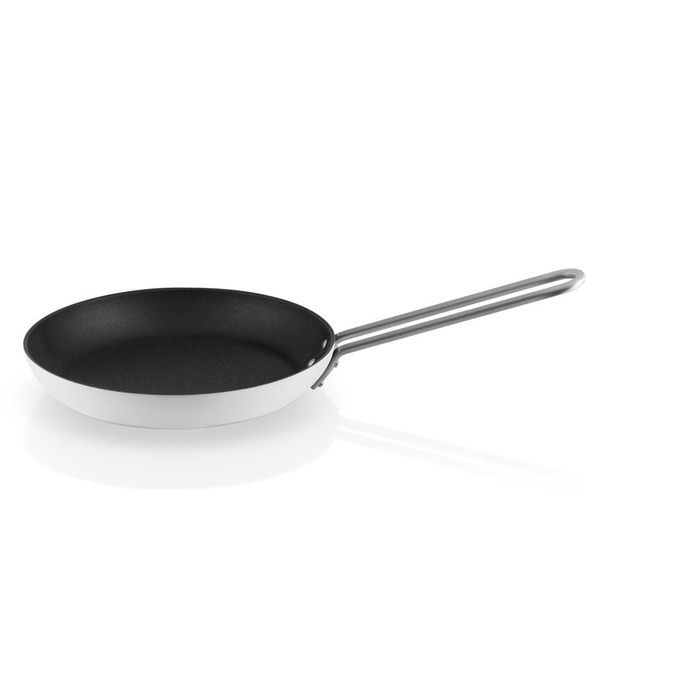 Eva Trio White Line Bratpfanne, Pfanne, Induktionsgeeignet, Aluminium, Edelstahl, Keramik Beschichtung, White, 24 cm, 266424