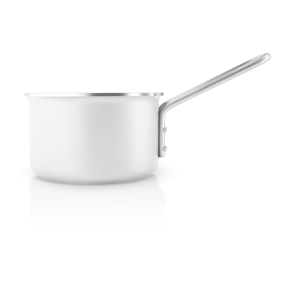 Eva Trio White Line Kasserolle, Kochtopf, Aluminium, Edelstahl, Keramik Beschichtung, White, 1.1 L, 266611