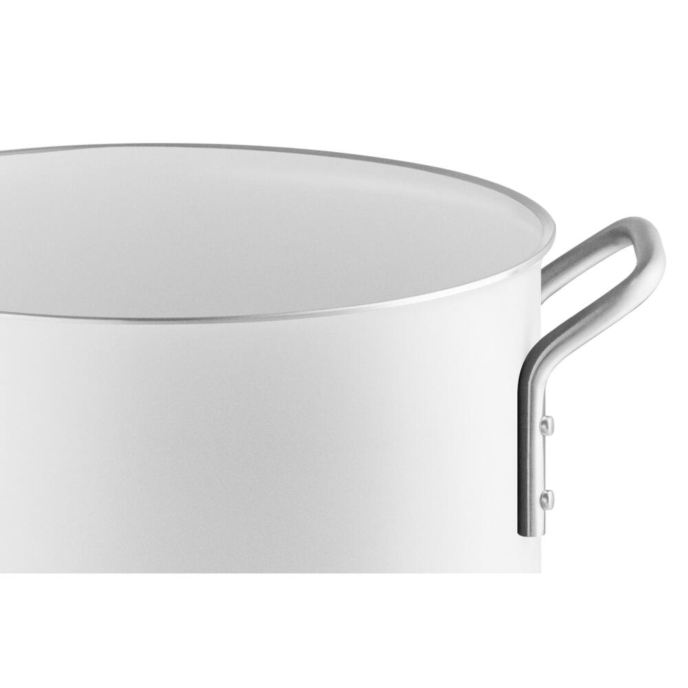 Eva Trio White Line Topf, Kochtopf, Aluminium, Edelstahl, Keramik Beschichtung, White, 4.8 L, 266648