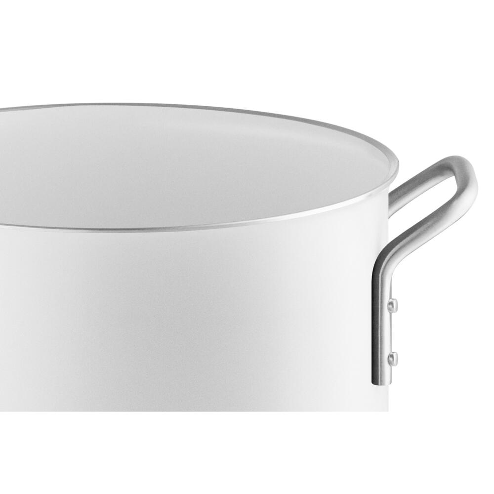 Eva Trio White Line Topf, Kochtopf, Induktionsgeeignet, Aluminium, Edelstahl, Keramik Beschichtung, White, 7 L, 266670