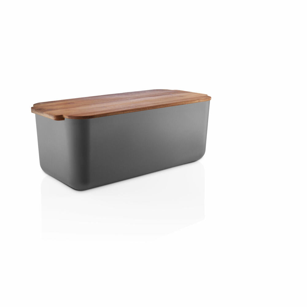 Eva Solo bread box, bread basket, bamboo, plastic, Elephant Grey, 42 x 19 x 15.5 cm, 520453