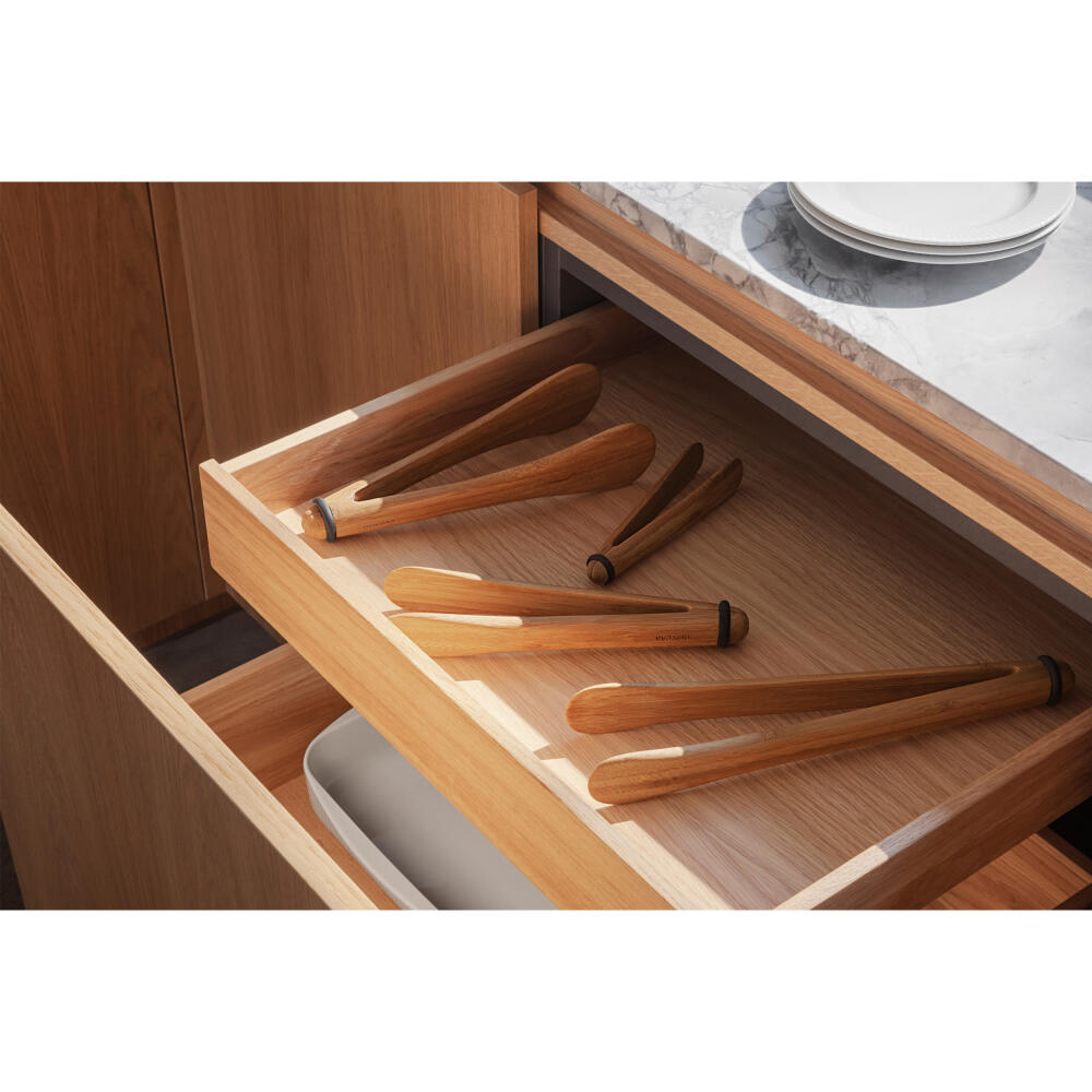 Eva Solo Nordic Kitchen Aufschnittzange, Servierzange, Bambus, Silikon, Bamboo, 17 cm, 530475