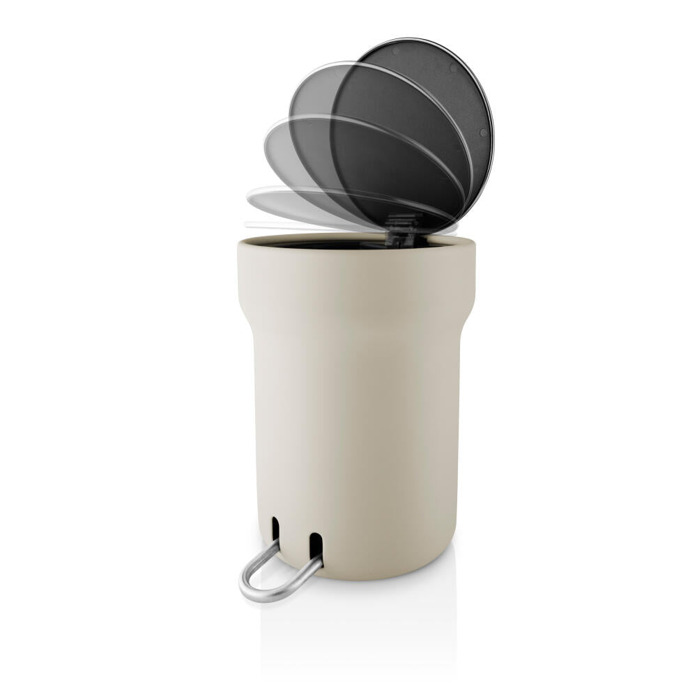 Eva Solo Citadel pedal bin, trash can, bathroom bin, stainless steel, plastic, sand, 5 L, 537781