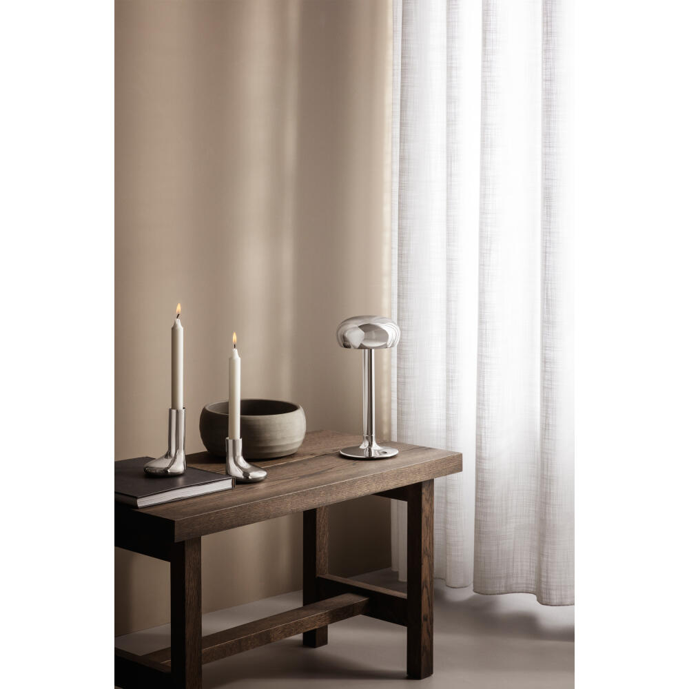 Eva Solo Kerzenhalter Mellow, Kerzenleuchter, Edelstahl, Polished Steel, 12 cm, 567301