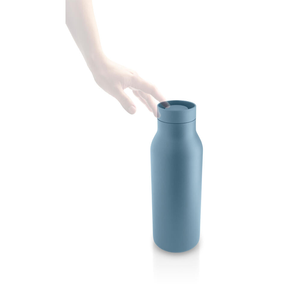 Eva Solo Urban Insulated Bottle, Thermo Bottle, Stainless SteelPlastic, Dusty Blue, 0.5 L, 575012