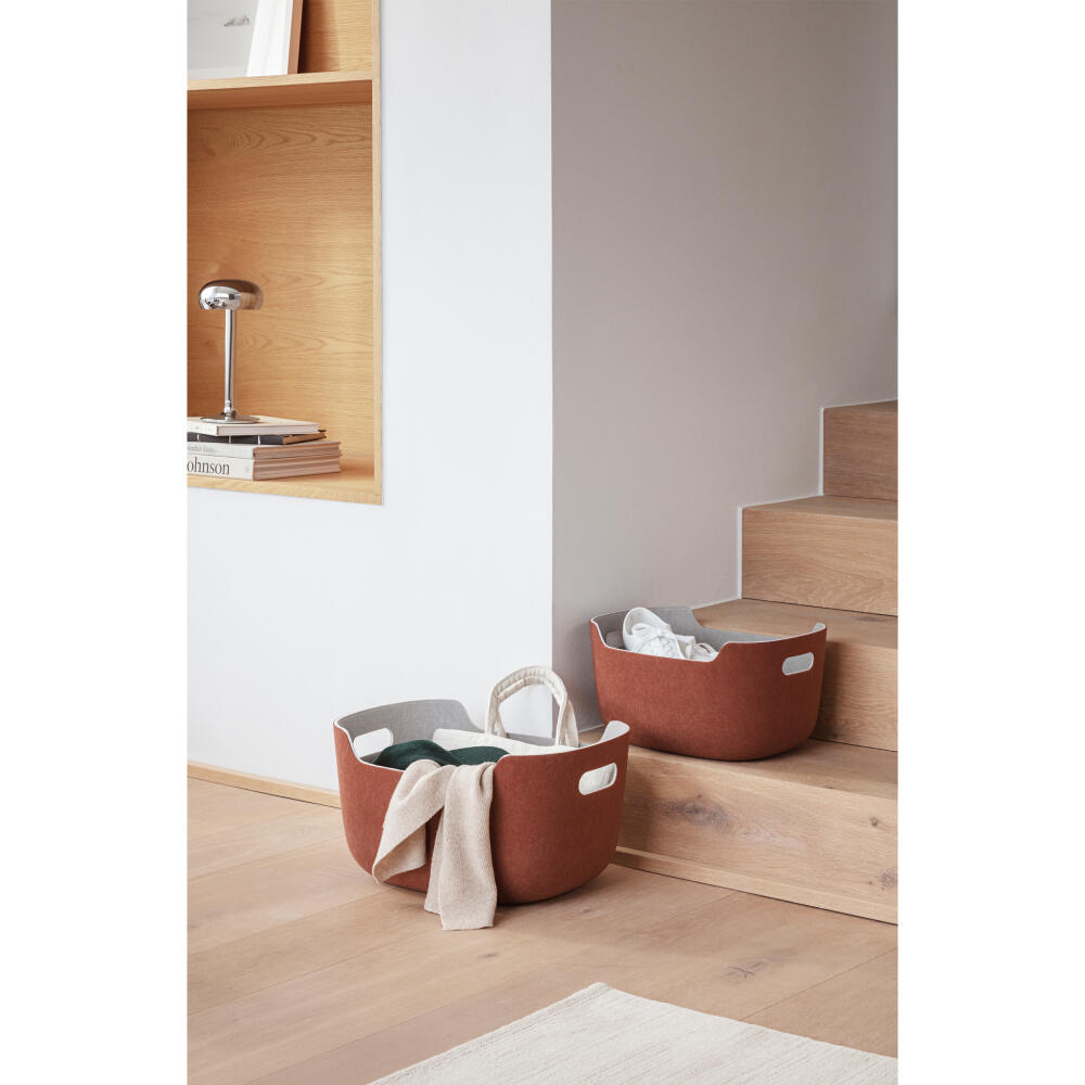 Eva Solo Aufbewahrungskorb Tidy, Korb, Kunststoff, Chestnut, 48x35x26  cm, 732010015