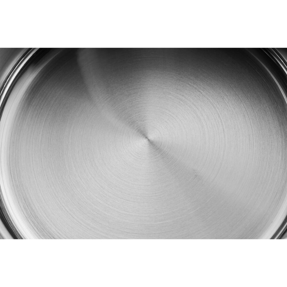 Eva Trio Stainless Steel Stielkasserolle, Kochtopf, Induktionsgeeignet, Aluminium, Edelstahl, Polished Steel, 1.3 L, 302413