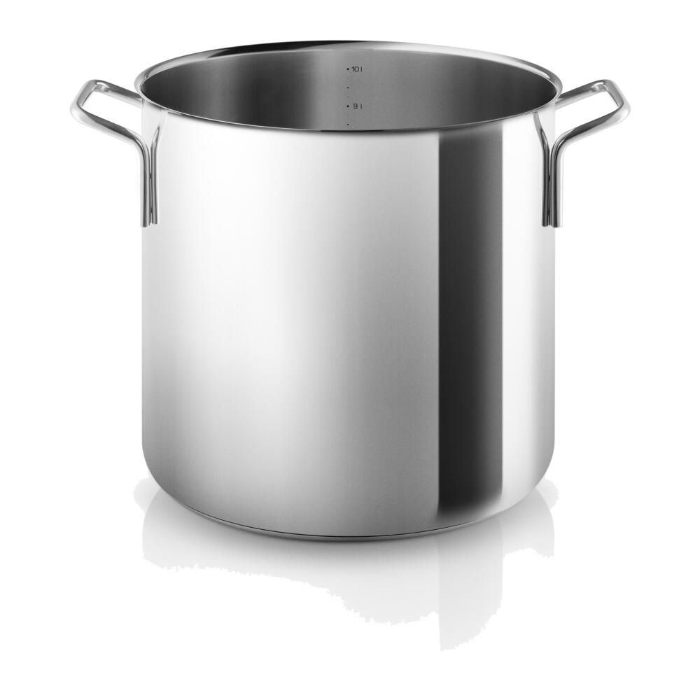 Eva Trio Stainless Steel Topf, Kochtopf, Induktionsgeeignet, Aluminium, Edelstahl, Polished Steel, 10 L, 302480