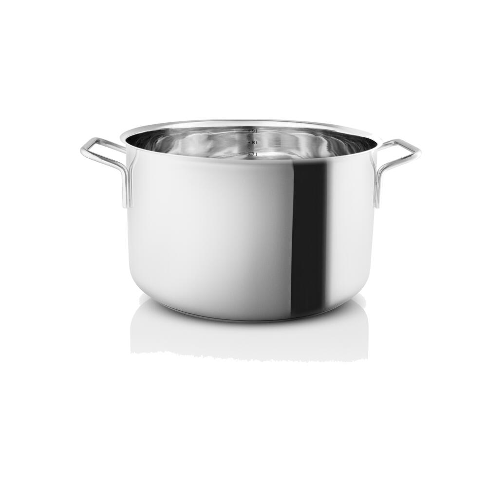 Eva Trio Stainless Steel Topf, Kochtopf, Induktionsgeeignet, Aluminium, Edelstahl, Polished Steel, 9 L, 302490