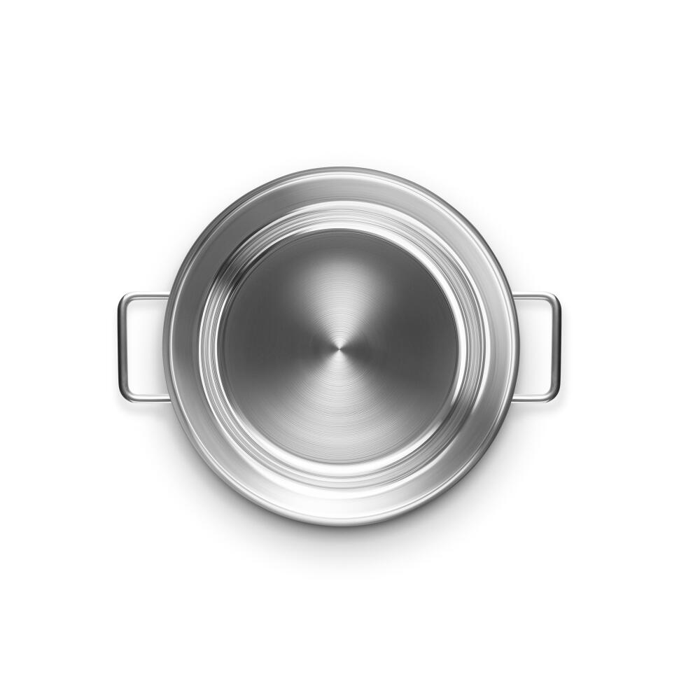 Eva Trio Stainless Steel Topf, Kochtopf, Induktionsgeeignet, Aluminium, Edelstahl, Polished Steel, 9 L, 302490