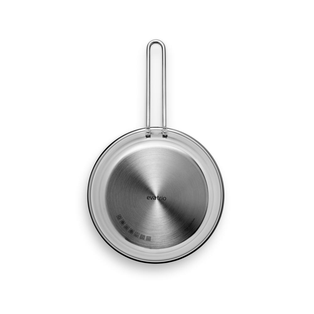 Eva Trio Stainless Steel Bratpfanne, Pfanne, Induktionsgeeignet, Aluminium, Edelstahl, Polished Steel, 20 cm, 302720