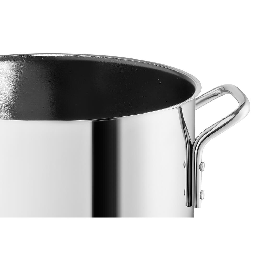 Eva Trio Stainless Steel Topf, Kochtopf, Induktionsgeeignet, Aluminium, Edelstahl, Keramik Beschichtung, Polished Steel, 2.2 L, 312422
