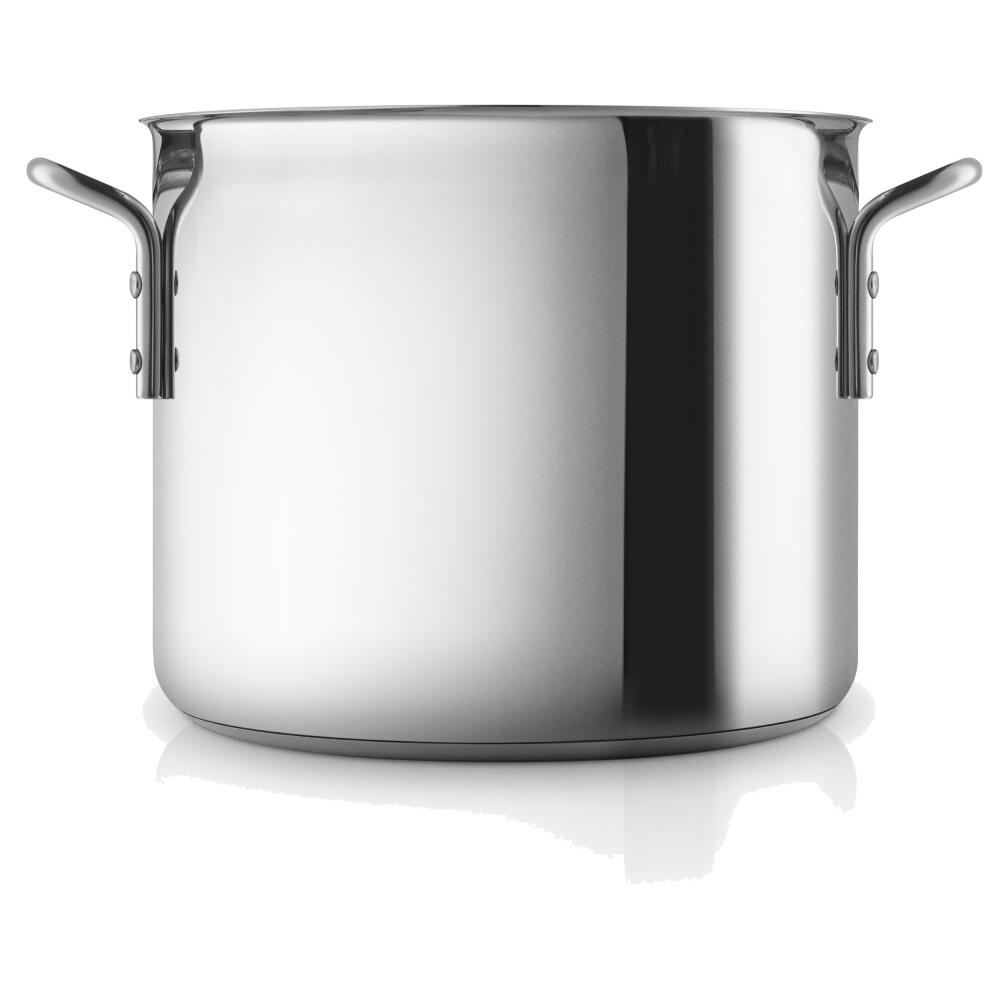 Eva Trio Stainless Steel Topf, Kochtopf, Induktionsgeeignet, Aluminium, Edelstahl, Keramik Beschichtung, Polished Steel, 4.8 L, 312448