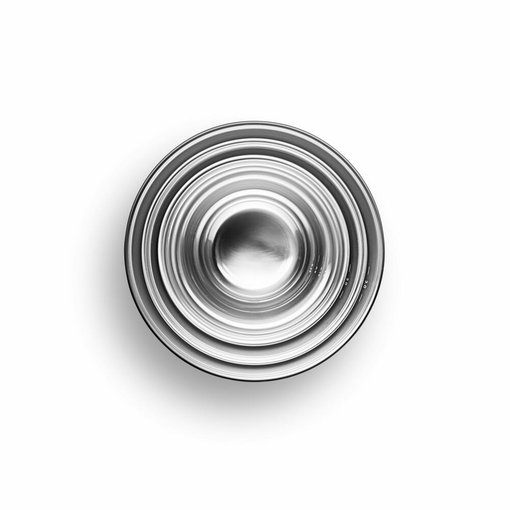 Eva Solo Rührschüssel-Set Green Tools 3-tlg., Rührschüsseln, Edelstahl, Silberfarben, 1.5 + 2.3 + 3.3 L, 301543