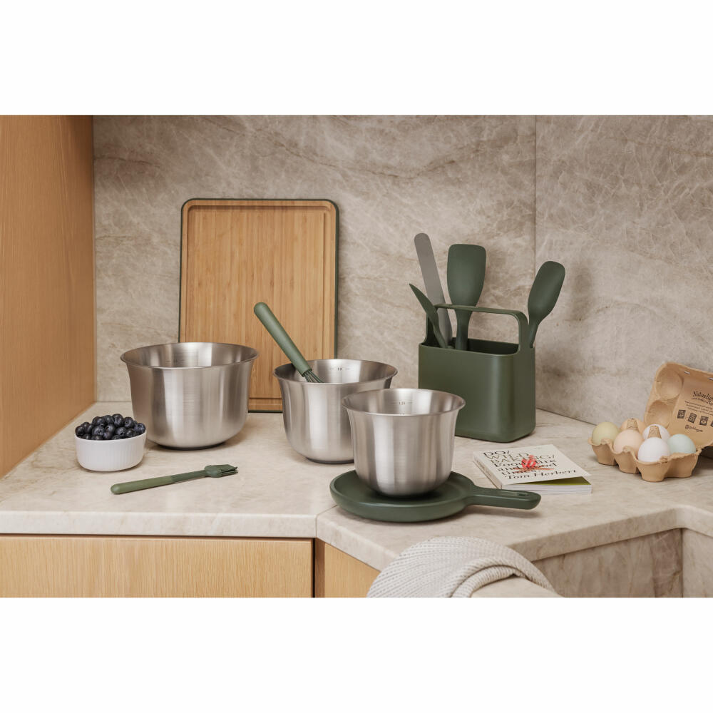 Eva Solo Rührschüssel-Set Green Tools 3-tlg., Rührschüsseln, Edelstahl, Silberfarben, 1.5 + 2.3 + 3.3 L, 301543