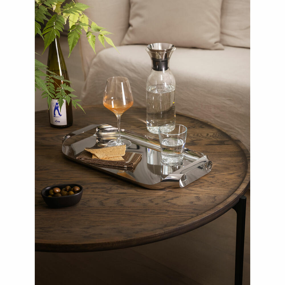 Eva Solo Serviertablett Polished Steel, Tablett, Edelstahl, Silberfarben, 43 x 25 cm, 530601