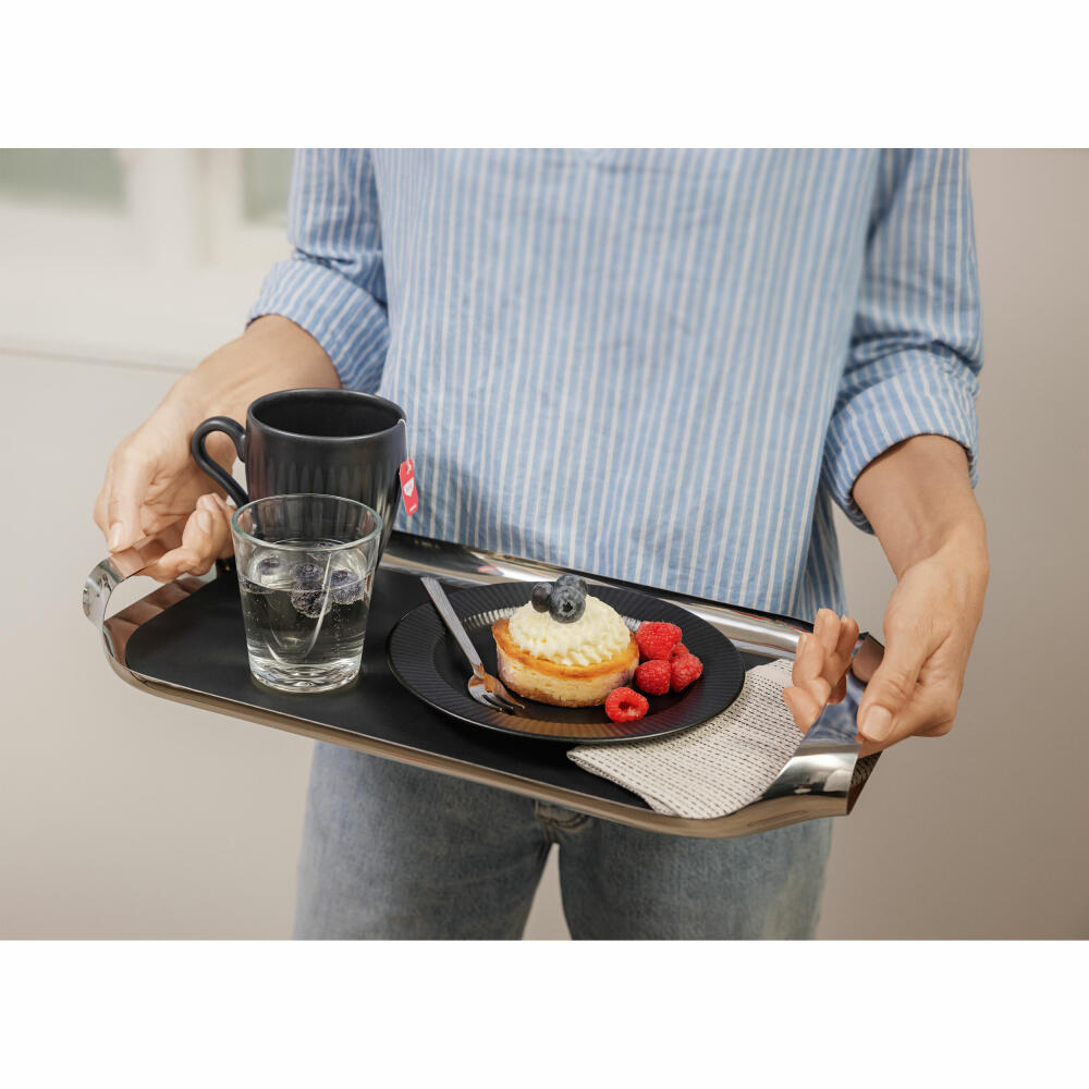 Eva Solo Serviertablett Polished Steel, Tablett, Edelstahl, Silberfarben, 43 x 25 cm, 530601
